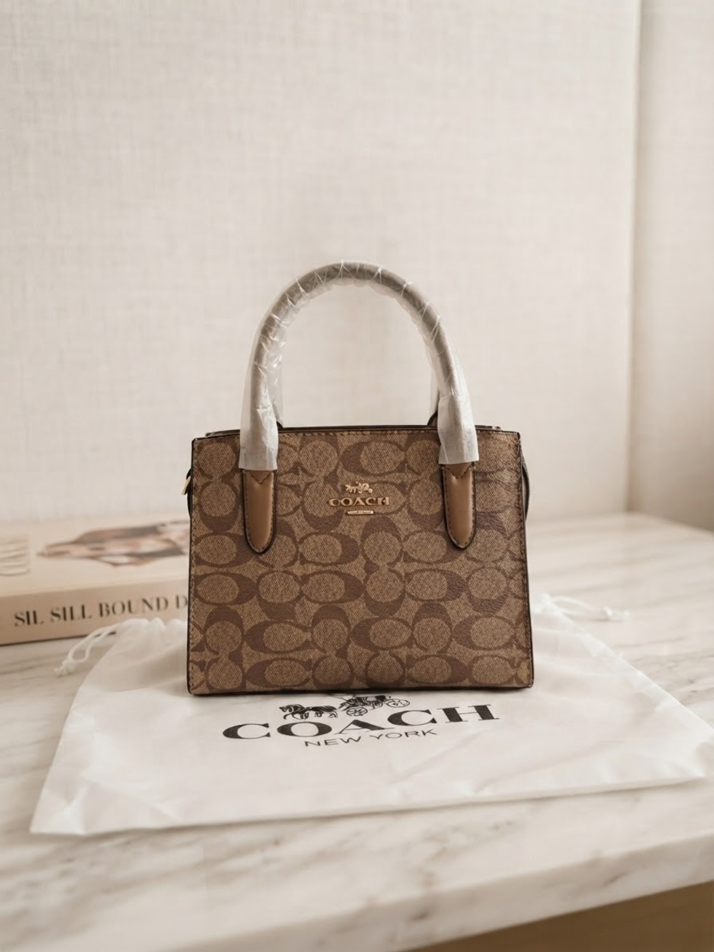 Mini Coach Brown Satchel